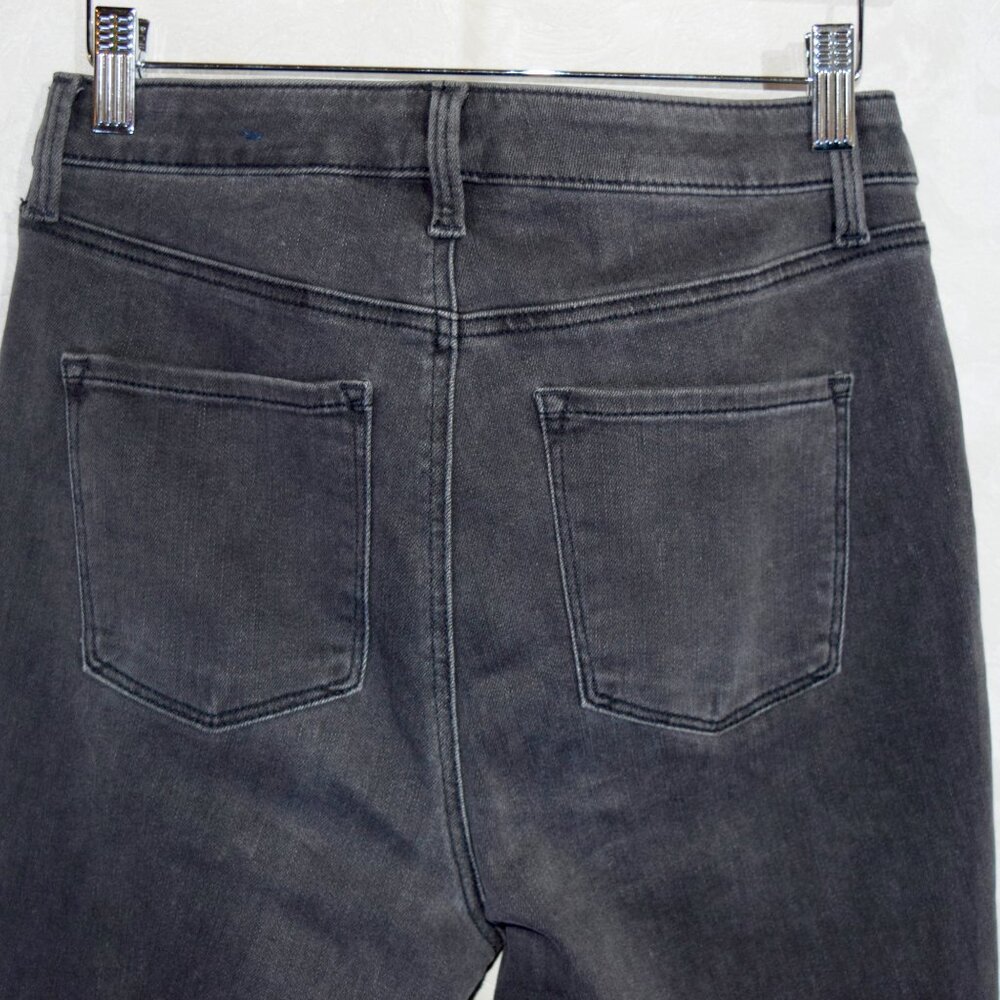 Talbots Petite 8P Black Jeans Crystal Embellished High Rise Ankle Straight - Picture 5 of 9